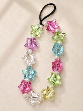 Multicolor Star Bead Keychain/Purse or Cellphone Chain